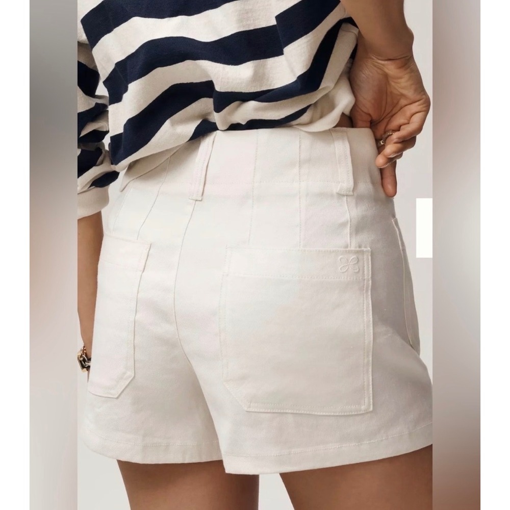 Anthropologie Maeve The Colette White Coquette Cottagecore Boho Retro Shorts 26 - Picture 2 of 6